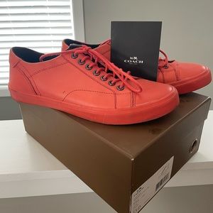 Mens coach leather sneakers